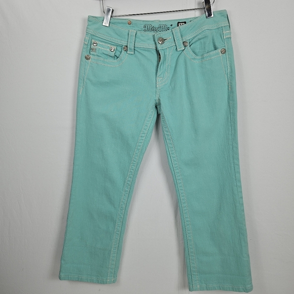 Rare Miss Me mint green capri jeans JP5415P3 Size 28 - Picture 15 of 15